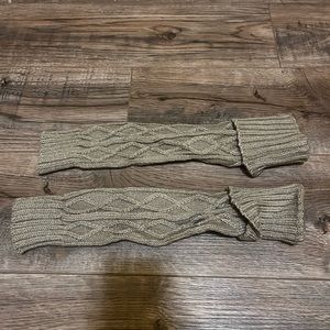 gray leg warmers